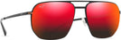 Square Matte Black/Hawaii Lava Lens Maui Jim Shark’s Cove 605 View #1