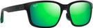 Rectangle Matte Black/Maui Green Maui Jim Lehiwa Asian Fit 648 View #1