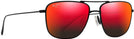 Aviator Matte Black/Hawaii Lava Lens Maui Jim Mikioi 887 View #1