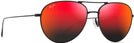 Aviator Matte Black/Hawaii Lava Lens Maui Jim Walaka 885 View #1