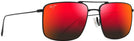 Rectangle Matte Black/Hawaii Lava Lens Maui Jim Aeko 886 View #1