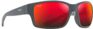 Rectangle Black Matte/Hawaii Lava Maui Jim Mangroves 604 View #1
