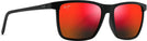 Rectangle Matte Black/Hawaii Lava Lens Maui Jim One Way 875 View #1