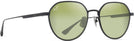 Round Matte Black/HT Green Lenses Maui Jim Kaulana Asian Fit 627 View #1
