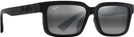 Rectangle Matte Black/Natural Grey Lenses Maui Jim Hiapo Asian Fit 655 View #1