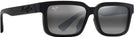 Rectangle Matte Black/Natural Grey Lenses Maui Jim Hiapo Asian Fit 655 View #1