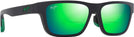 Rectangle Matte Black/maui Green Maui Jim Keola 628 Bifocal Reading Sunglasses View #1