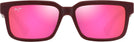 Rectangle Burgundy/Maui Sunrise Lenses Maui Jim Hiapo Asian Fit 655 View #2