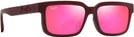 Rectangle Burgundy/Maui Sunrise Lenses Maui Jim Hiapo Asian Fit 655 View #1