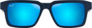 Square Matte Blue/Blue Hawaii Lenses Maui Jim Kahiko 635 View #2