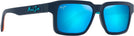 Square Matte Blue/Blue Hawaii Lenses Maui Jim Kahiko 635 View #1