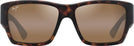 Square Matte Dark Havana/HCL Bronze Lens Maui Jim Kaolu 614 View #2