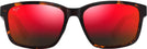 Rectangle Dark Havana/Hawaii Lava Lenses Maui Jim Lehiwa Asian Fit 648 View #2