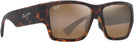 Square Matte Dark Havana/HCL Bronze Lens Maui Jim Kaolu 614 View #1