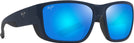 Rectangle Matte Dark Navy With Black Rubber/Blue Hawaii Lens Maui Jim Amberjack 896 View #1