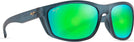 Oval Matte Teal With Aquamarine Rubber/Maui Green Maui Jim Nuu Landing 869 View #1