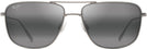 Aviator Matte Titanium/Grey Lens Maui Jim Mikioi 887 View #2