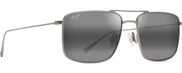 Rectangle Matte Titanium/Grey Lens Maui Jim Aeko 886 View #1