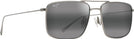 Rectangle Matte Titanium/Grey Lens Maui Jim Aeko 886 View #1