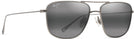 Aviator Matte Titanium/Grey Lens Maui Jim Mikioi 887 View #1