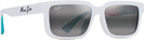 Rectangle White/Neutral Grey Maui Jim Hiapo Asian Fit 655 View #1