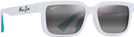 Rectangle White/Neutral Grey Maui Jim Hiapo Asian Fit 655 View #1