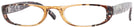 Oval Brown Fusion Contempo Single Vision Half Frame View #1