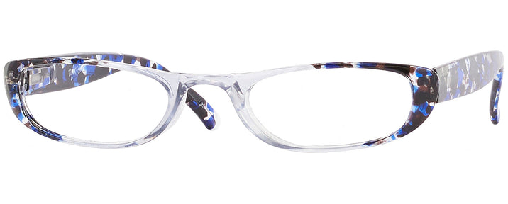 Oval Blue Fusion Contempo Single Vision Half Frame View #1