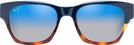 Square Navy With Tortoise/Blue-to-silver Dual Mirror Maui Jim Valley Isle 780 View #2
