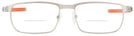 Rectangle Matte Silver Oakley OX3184 Tincup Bifocal w/ FREE NON-GLARE View #2