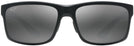Rectangle Matte Black/grey Lens Maui Jim Pokowai Arch 439 View #2