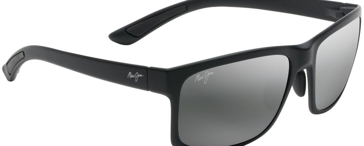 Rectangle Matte Black/grey Lens Maui Jim Pokowai Arch 439 View #1