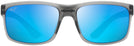 Rectangle Trans Matte Grey/blue Hawaii Maui Jim Pokowai Arch 439 View #2