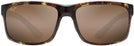 Rectangle Olive Tortoise/hcl Lens Maui Jim Pokowai Arch 439 View #2