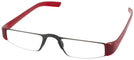 Rectangle Carbon/Red Porsche 8801 Single Vision Half Frame View #1