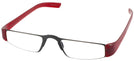 Rectangle Carbon/Red Porsche 8801 Single Vision Half Frame View #1