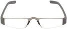 Rectangle Silver/Gunmetal Porsche 8801 Single Vision Half Frame View #2