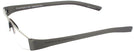 Rectangle Silver/Gunmetal Porsche 8801 Single Vision Half Frame View #3