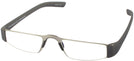 Rectangle Silver/Gunmetal Porsche 8801 Single Vision Half Frame View #1