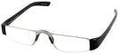 Rectangle Titanium/Black Porsche 8801 Single Vision Half Frame View #1