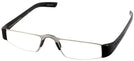 Rectangle Titanium/Black Porsche 8801 Single Vision Half Frame View #1
