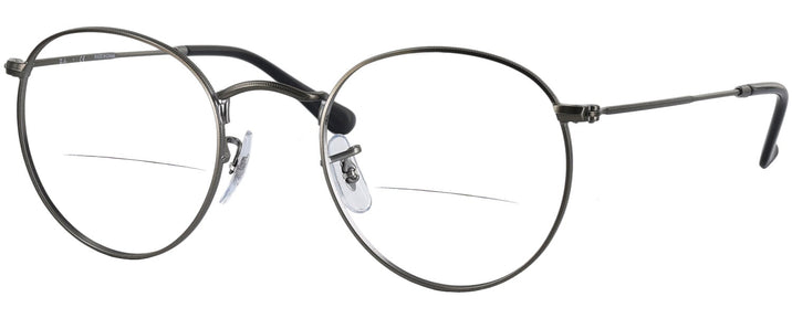 Round Matte Gunmetal Ray-Ban 3447V Bifocal View #1