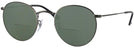 Round Matte Gunmetal Ray-Ban 3447V Bifocal Reading Sunglasses View #1