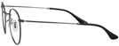 Round Matte Gunmetal Ray-Ban 3447V Progressive No-Lines View #3