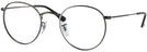 Round Matte Gunmetal Ray-Ban 3447V Progressive No-Lines View #1