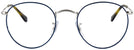 Round Silver On Top Blue Ray-Ban 3447V Computer Style Progressive View #2