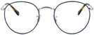 Round Silver On Top Blue Ray-Ban 3447V Progressive No-Lines View #2