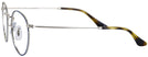 Round Silver On Top Blue Ray-Ban 3447V Progressive No-Lines View #3