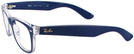 Wayfarer Matte Blue Ray-Ban 2132 Bifocal View #3
