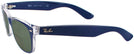 Wayfarer Matte Blue Ray-Ban 2132 Bifocal Reading Sunglasses View #3